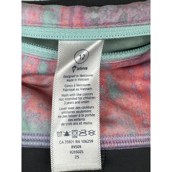 Ivivva Mesh With the Best Leggings size 12‎ Black/Purple - Picture 2 of 9